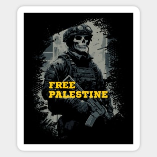 Free Palestine // Retro Solider Design Sticker